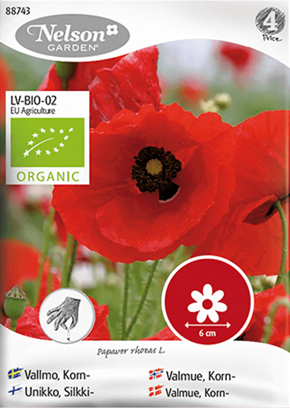 Kornvalmue Papaver rhoeas, Organic
