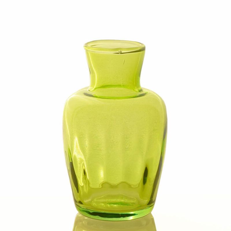 Fasettvase - grønn, 11 cm - 1stk