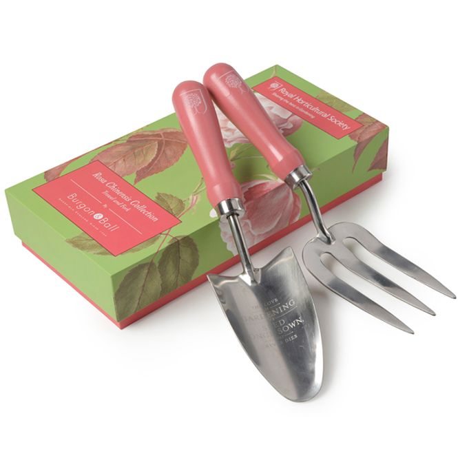 Hovedbilde RHS gaveeske - Rosa chinensis med håndgreip og spade