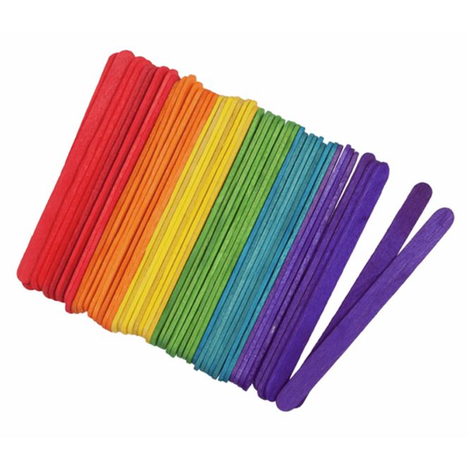 Hovedbilde Fargede etiketter i tre 11,4 cm - 50 stk 