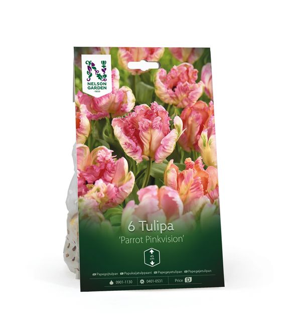Hovedbilde Tulipan 'Parrot Pinkvision', Papegøyeblomstrende - 6 stk