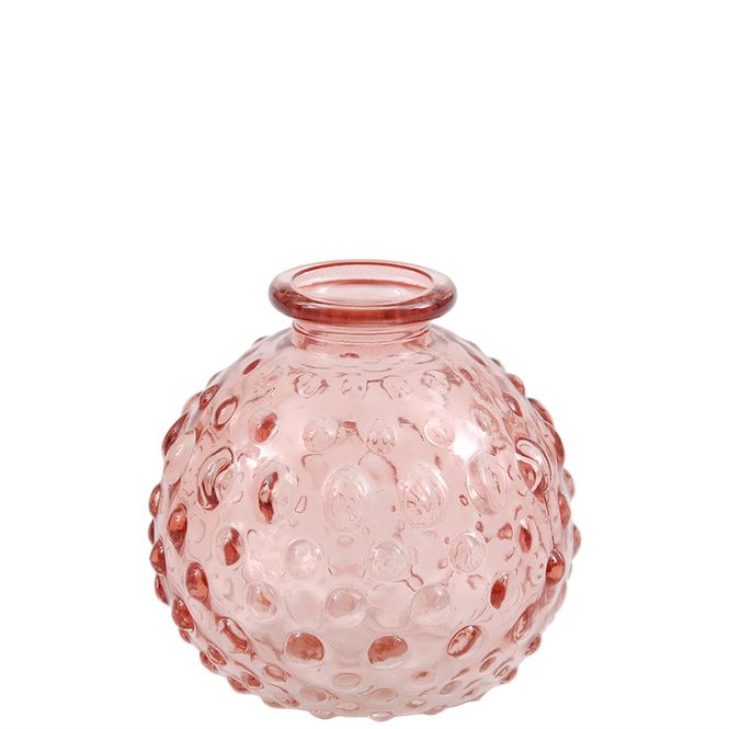 Hovedbilde Minivase, rund spots rosa 8 cm