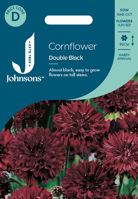 Hovedbilde Kornblomst 'Double Black' - Centaurea cyanus